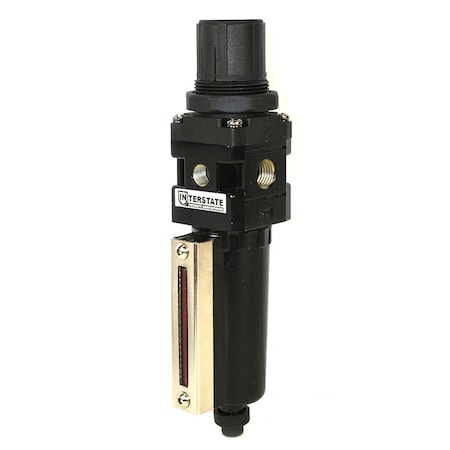 Interstate Pneumatics 1/4 Inch Filter/Regulator Combo - Metal Body Gauge WBR1330FG